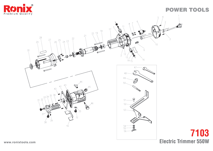 قطعات اور فرز مشتی رونیکس مدل 7103