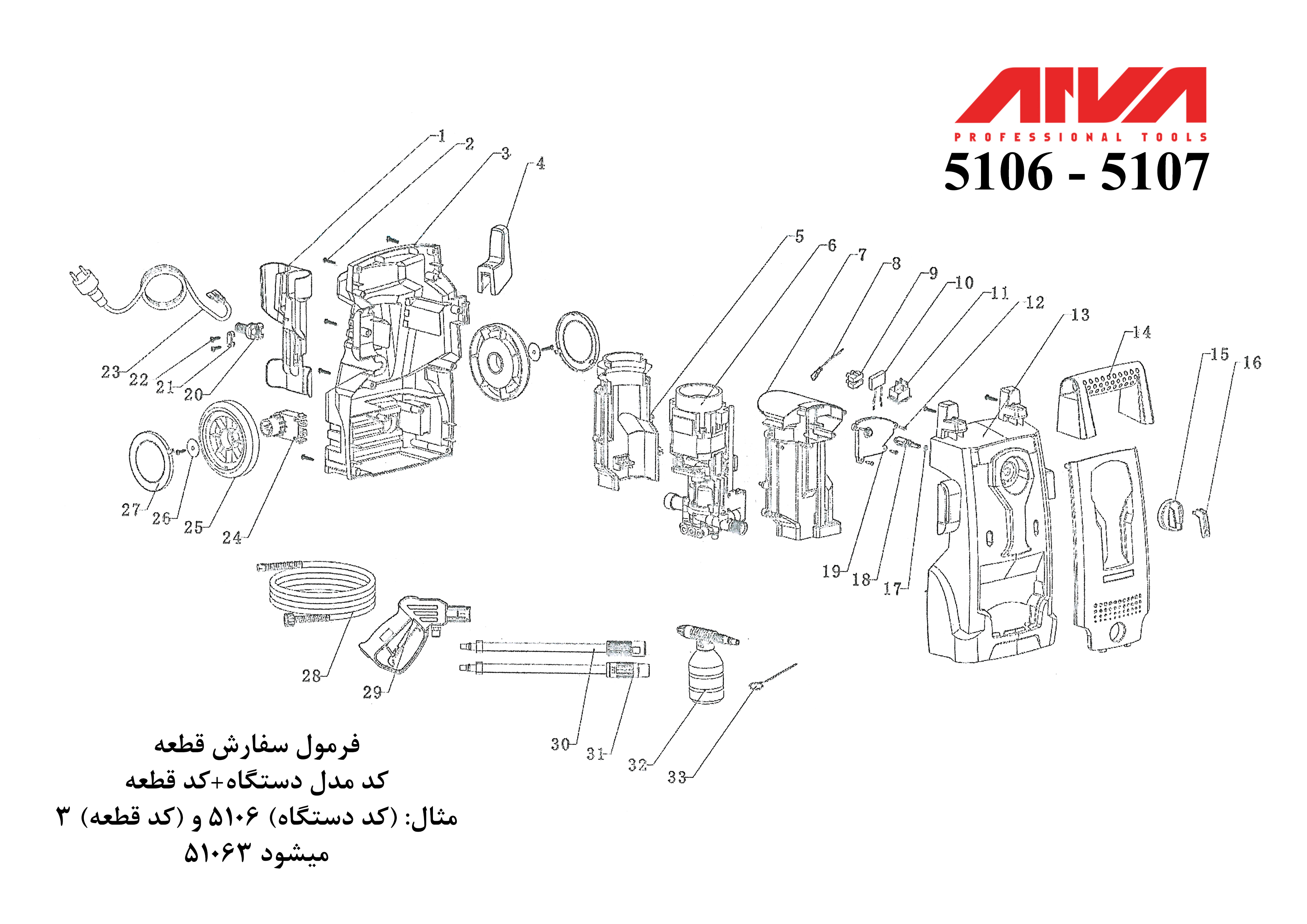 قطعات کارواش مدل 5107