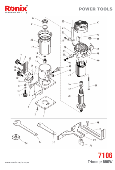 قطعات اور فرز مشتی رونیکس مدل 7106 قطعات اور فرز مشتی رونیکس مدل 7106