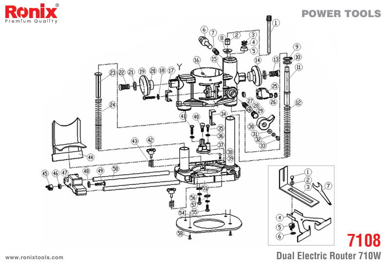 قطعات اور فرز رونیکس مدل 7108 قطعات اور فرز رونیکس مدل 7108