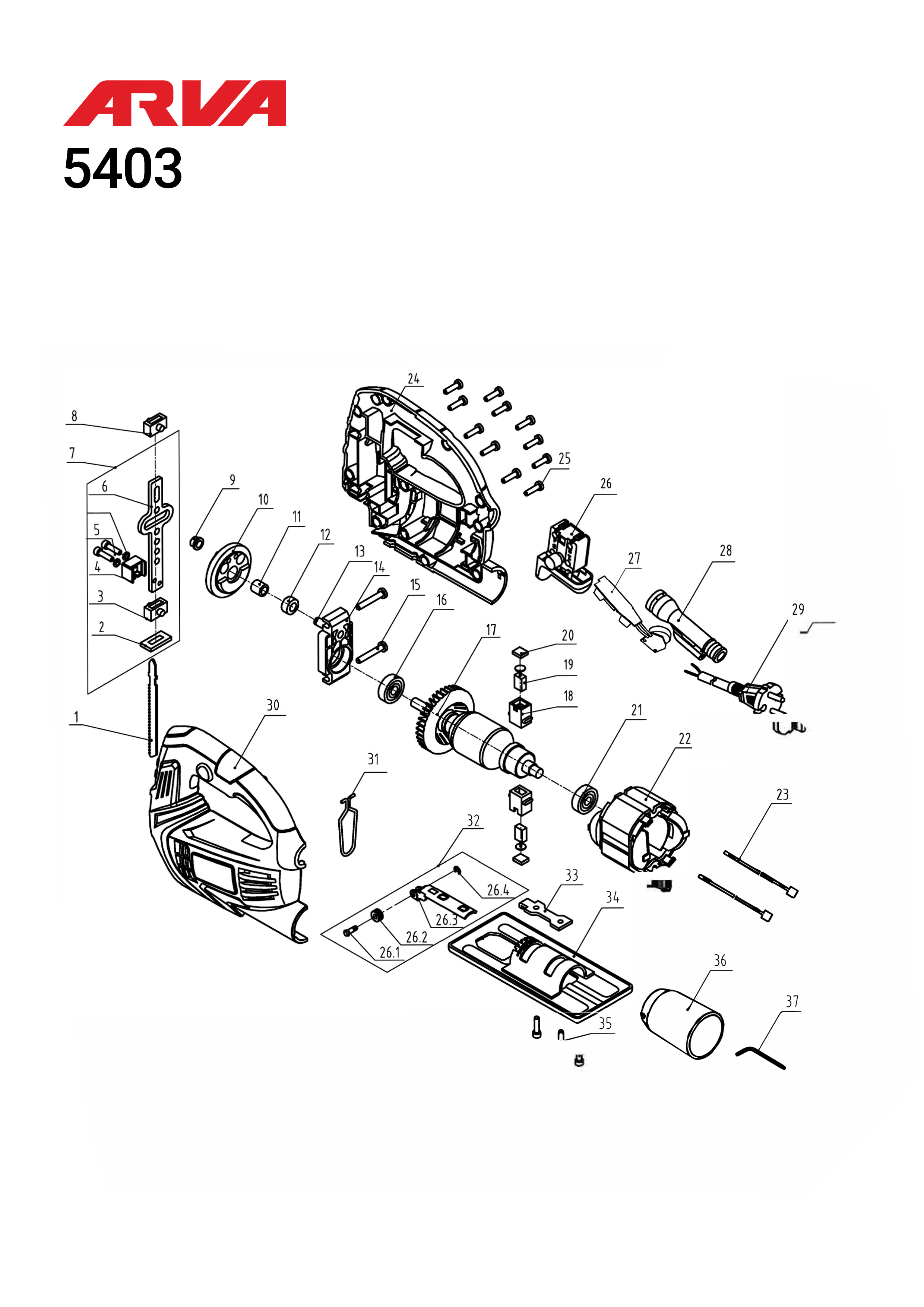 قطعات عمود بر اروا مدل 5403