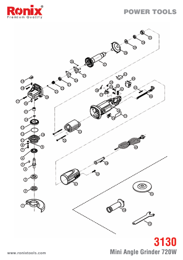 قطعات مینی فرز رونیکس مدل 3130 قطعات مینی فرز رونیکس مدل 3130