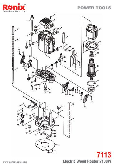 قطعات اور فرز رونیکس مدل 7113 قطعات اور فرز رونیکس مدل 7113
