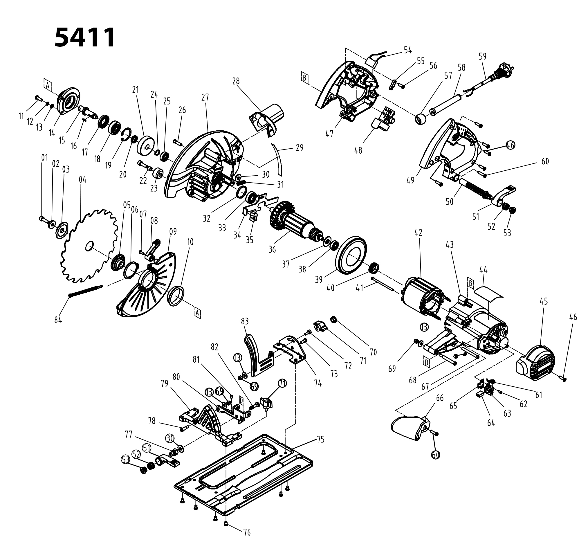 قطعات عمود بر اروا مدل 5411 قطعات عمود بر اروا مدل 5411